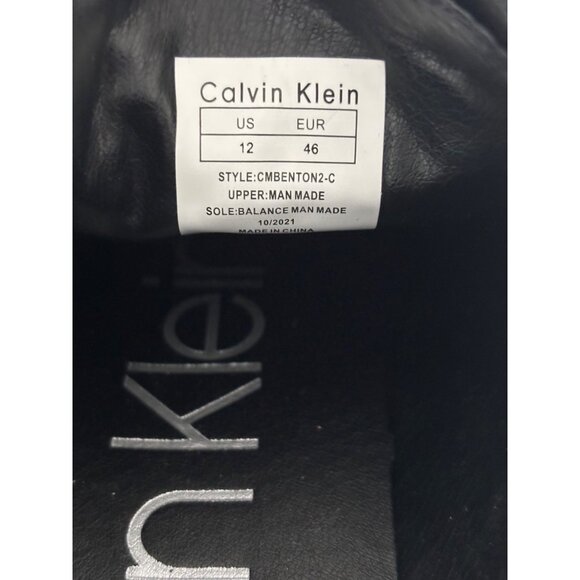 Calvin Klein Shoes Men’s 12 Navy Dress Square Toe Oxford NWOT Corpcore Formal